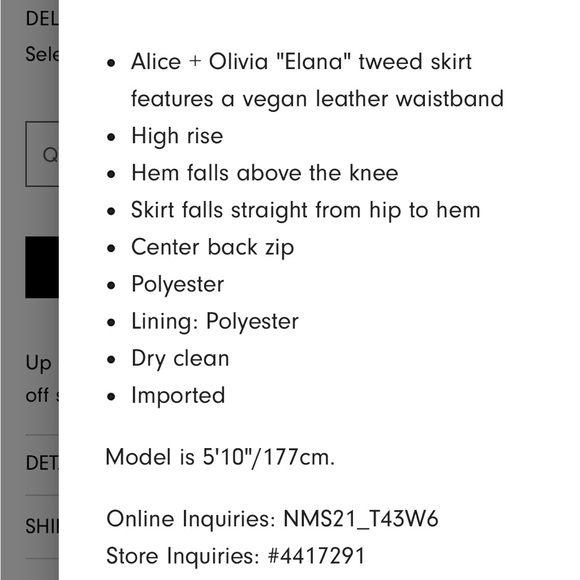 Alice + Olivia Elana Tweed Vegan Leather Mini Skirt - Picture 11 of 12